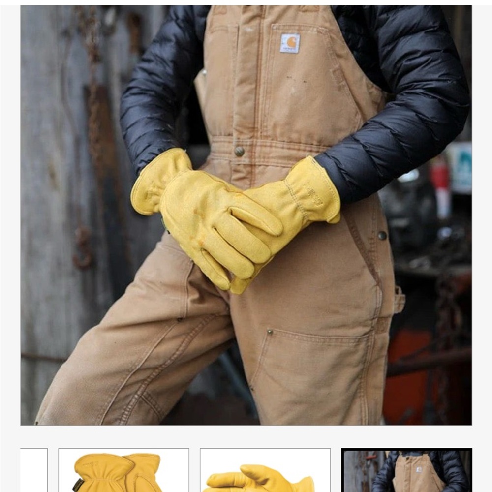 Kinco Leather Insulated Deerskin Gloves Yellow Size Large